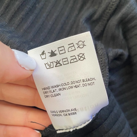 Reformation Bliss Ribbed Maxi Dress in Black Size Medium - Picture 7 of 7